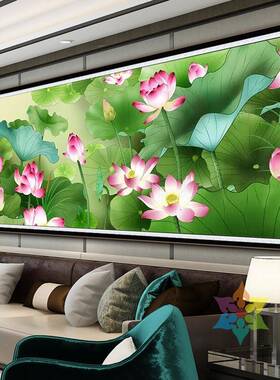 UKY红荷映十字绣己2025新款绣客厅新中式线简约现日代荷花手工自