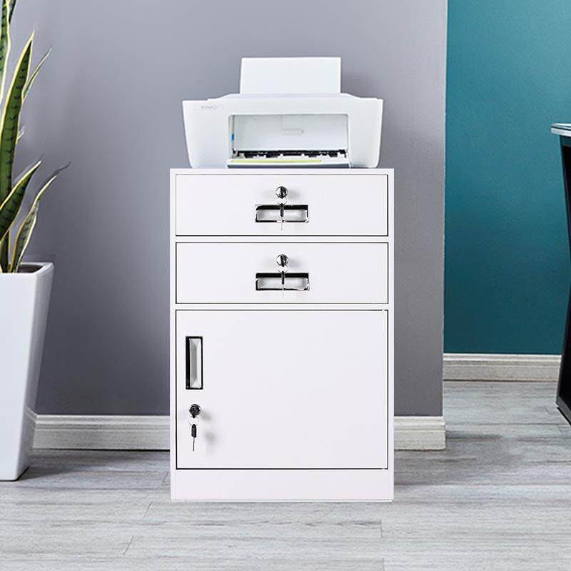 式办公室钢案JQ-1657制铁皮档文件柜家头用床收纳矮柜抽屉桌下资