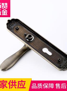 青古家铜锁门锁室卧室房门内通用型简约卫生间实木门把M610-06-手