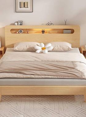 实木床1.架5米双人床家YCA1.8用米现代简约经济型1.2m出租房单人