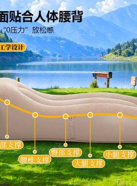 便户外自动充气沙发露营气垫椅音乐节懒携人空PS102气沙发午休躺