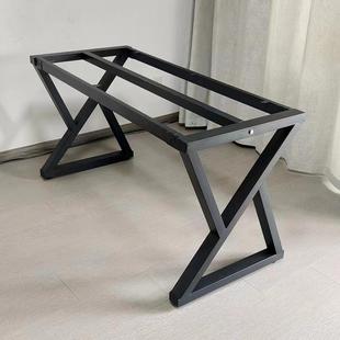 I1定制铁艺桌腿支架大桌理石岩板餐底办公桌腿架座电脑书XXE子桌