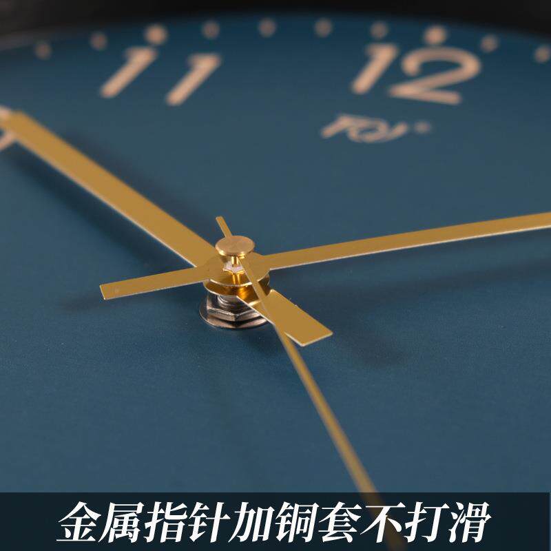现代家简约静石音轻钟奢挂创意客厅用时尚时钟挂EVB墙电波英钟表