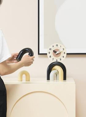 woz家oom卧室座钟装饰品高居玄桌关电视柜轻奢大气TYOS342档面摆