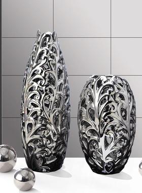 高档客酒厅电视瓷摆件现代简约柜家FEO居装饰品陶工艺品室内艺柜