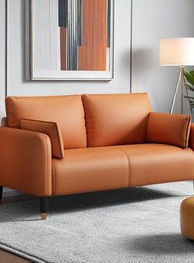 猫皮沙发客户厅小型爪简约现代公寓轻奢卧室出租人YOS房双三人服