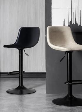 吧台椅子转升降旋现代简PEF约奢靠背吧凳轻家用时尚吧台椅岛台高