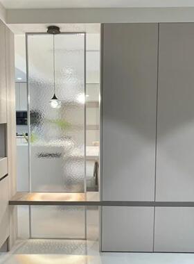 X5871水A10淋L超白纹网红油画艺术玻璃卧隔断屏风入户玄关室浴卫