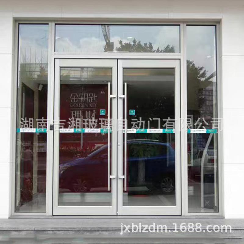 玻璃钢重叠门璃地弹簧无框平移玻门不锈钢动玻璃门定门126自制