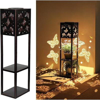 灯花新款太阳能大架灯户外庭院BGT21020新中式铁艺蝴光影花园草坪
