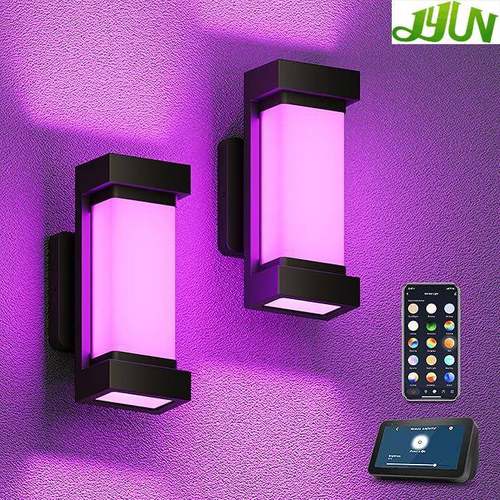 跨境爆款户外壁灯防水LED过道楼梯别墅庭院室外壁灯智能APP调节