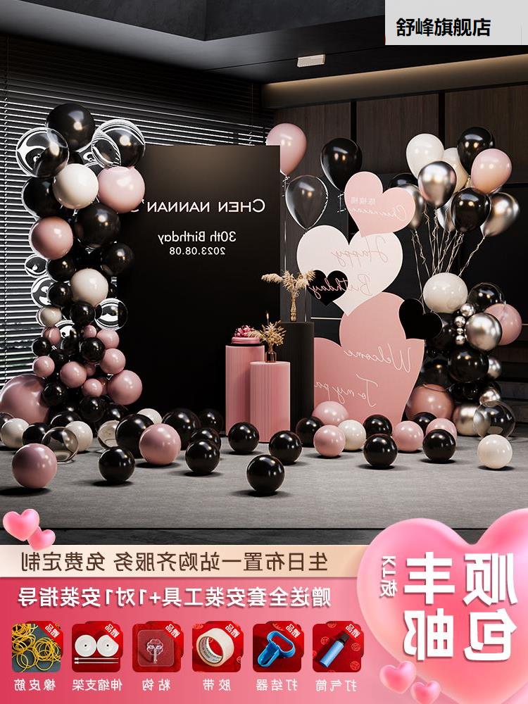 过生日装饰场景布置背景墙ktt板定制30岁男女派对20岁家里三十简