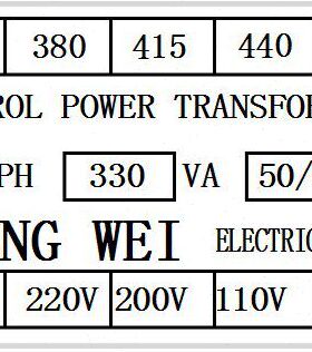 CONTROL POWER TRANSFORMER 330VA 220V 200V  110V