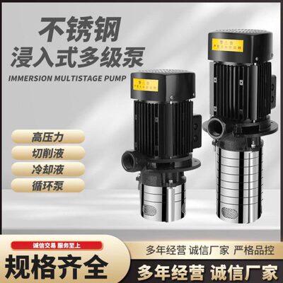 CDL2-20耐高温CRK不锈钢浸入式立式多级离心泵加工中心循环冷却泵