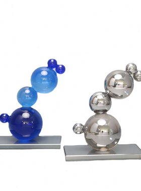 透明堆积水晶球北欧创意家居客厅样板房间办公桌面软装饰物小摆件