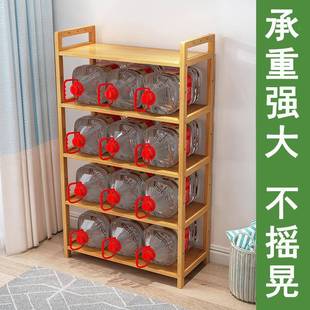 物多层杂物收纳厨房卧架室客厅阳台架落地式 实木质置隔FWQ4R544断