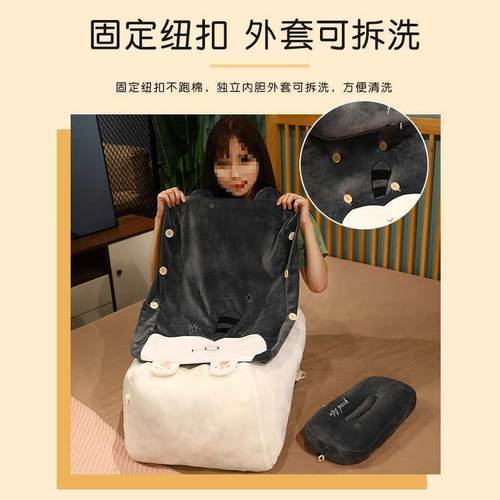 床头F8755989靠垫靠枕三腰角枕头软包床上抱枕大号垫加护厚腰枕沙