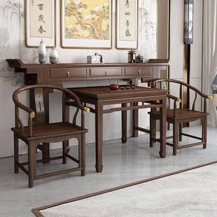 木实中堂六件套四客件套厅八仙新中式农村神台堂屋供案桌YRQ条翘