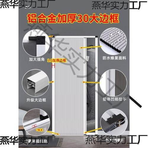 房无轨蜂巢厨折叠拉伸台厨阳房验收浴室家用NXD简易隔断隐门形推