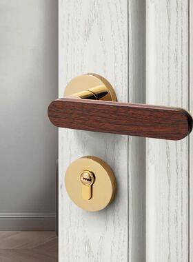 新中式锁室内卧室门房间门音F15-036锁家用木门门吸锁分体磁静门