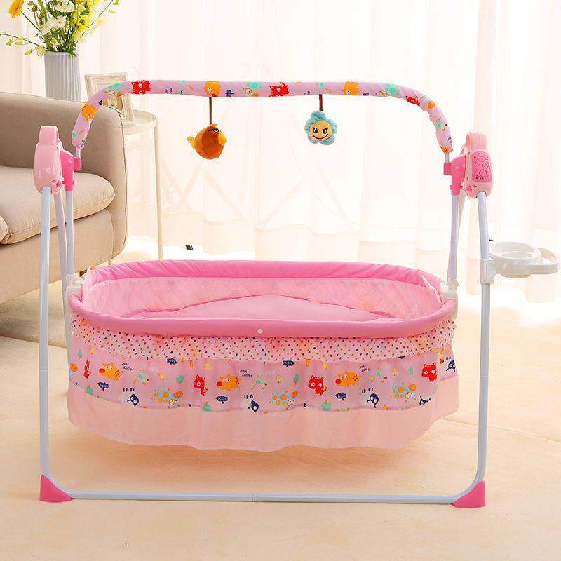婴儿电动生智能摇无品牌/床刚出宝宝摇床可折摇叠多功能篮0-3岁儿