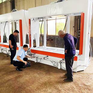 外墙保温板冷压机 不锈钢柜门压紧贴合机 台面自动顶出方便上下料