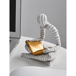 抽象艺术物摆板件现UEI代简约电视柜酒柜饰客厅家居软装品人样间