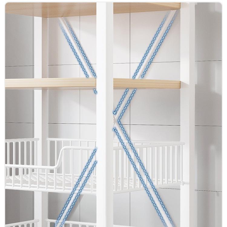 厨房用多功能置物架地纳多层落果蔬菜架微波炉收架家L7381591简易