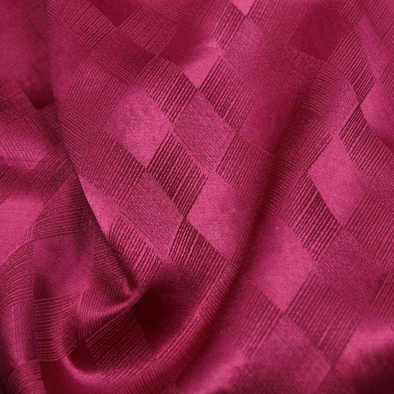 计师重磅丝毛菱形格桑丝羊毛交织真丝布料秋冬OSO裤子外蚕套设面