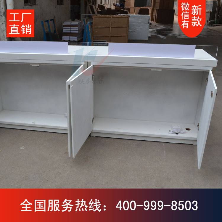 手机柜台靠墙铁质体验台手机展台背柜高柜灯箱海外道具展示柜边柜
