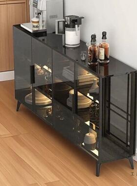 轻岩奢餐边一体柜客靠墙板酒柜现代简约厨房茶JES水柜厅收纳多功