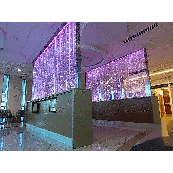 水幕墙屏风大型亚克力气泡墙流水造景鱼缸客厅水景隔断装饰酒柜