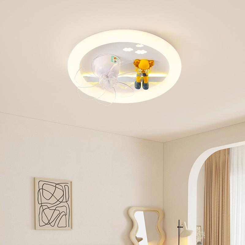 儿童房卡卧室约吸顶风扇灯592客厅风通扇灯简家用餐厅扇吊灯工厂