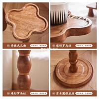 桌实木边几小圆复古轻奢迷沙发茶几桌无品牌/子极窄角中古你几美