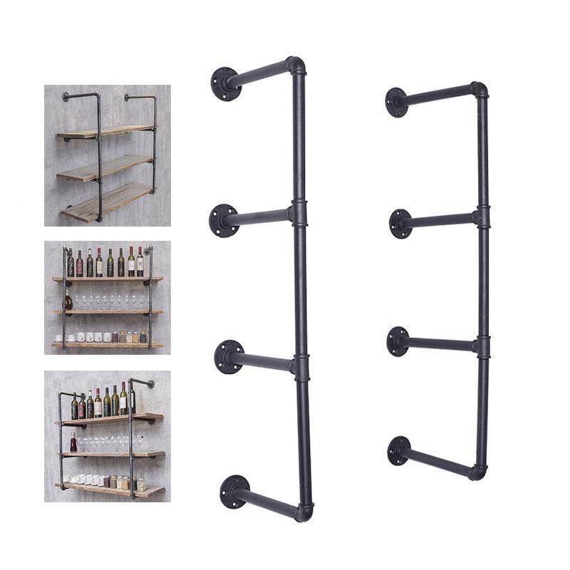 销美式工业U系列风墙上水置物架铁创意艺隔管板热实木层架收纳架