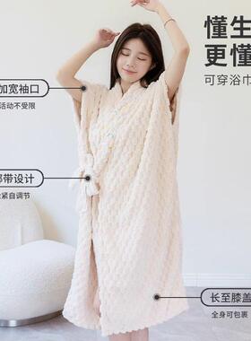 xKW穿式浴巾女洗澡毛裹巾大人水速干不掉浴裙吸2cyB7SjPd024新可