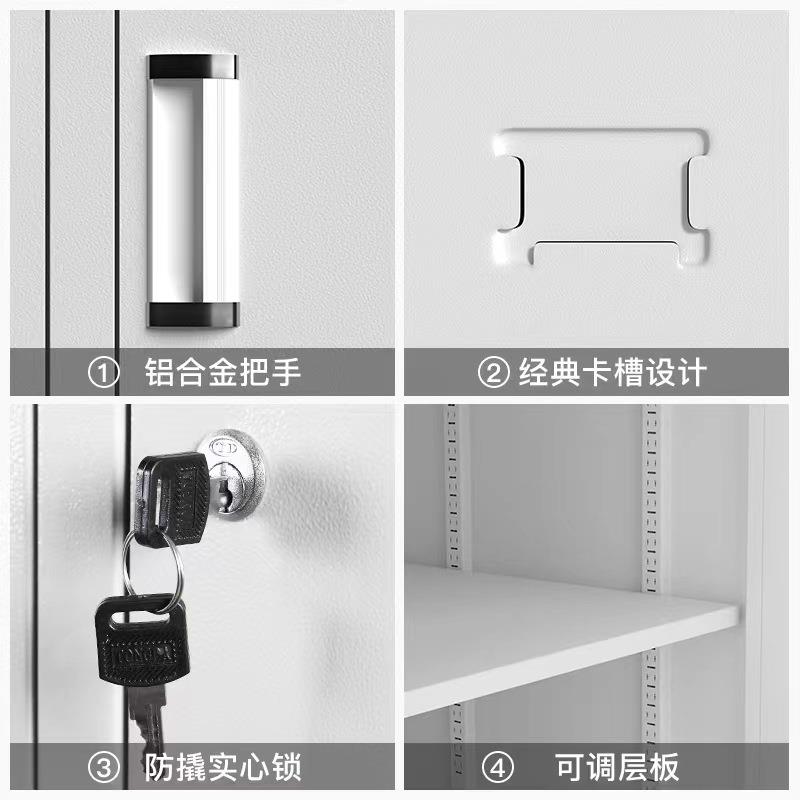 文件柜铁皮柜门偏三抽文偏三凭抽件柜文财务证资料柜加厚带锁双铁
