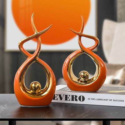 Ceramic Abstract art Small Figurines Creative Nordic