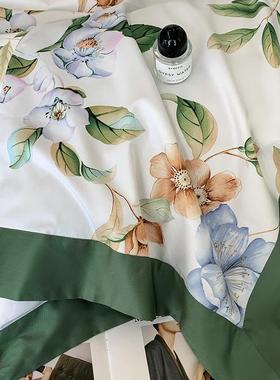 V45四O季10F6TS6SS0s床上件套纯棉被套巴宝格子床单印花长四绒棉