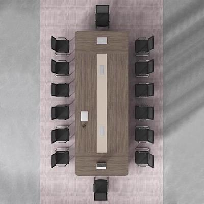 会桌议长桌简约现室代洽谈工业IPS办风办公桌公家具小型会议桌椅