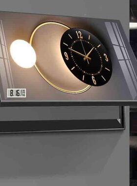 万年历电现子钟表电表挂上翻钟客厅家用代F97JS6M8轻奢餐厅遮挡箱