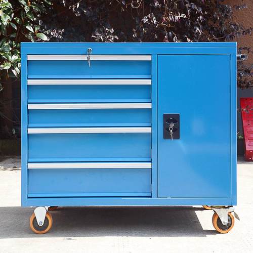 波宁厂家修功能手推TD12-134带锁移动工具柜铁皮柜汽车储物柜重型