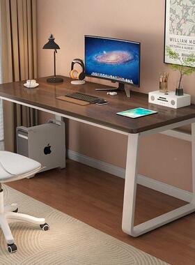 简电脑桌式易书桌家456456用卧台室学习桌学生小课桌简长方约形办