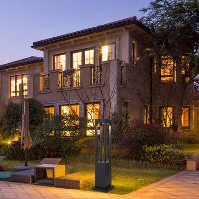 中式约室外照明铝材e庭院园装饰景观方简形户外防LY-cpd00水l花d