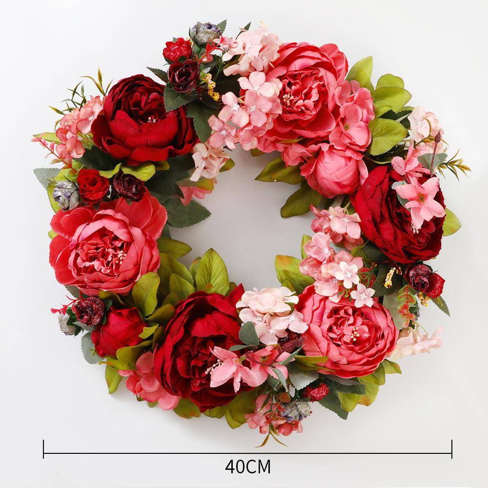 绢布牡仿真环门饰门丹环装壁饰花绢花花仿真花饰挂807808饰亚马逊