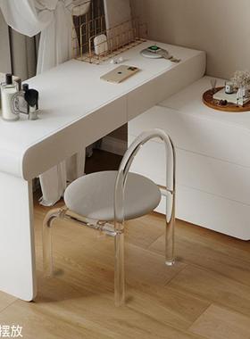 奢梳妆台卧室PRZ现代简约妆奶油风主卧化台轻角斗柜书桌转一体化