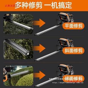 国普朗德电动枝绿篱机充电QGY叶式锂电篱笆绿化剪机茶树园林修德