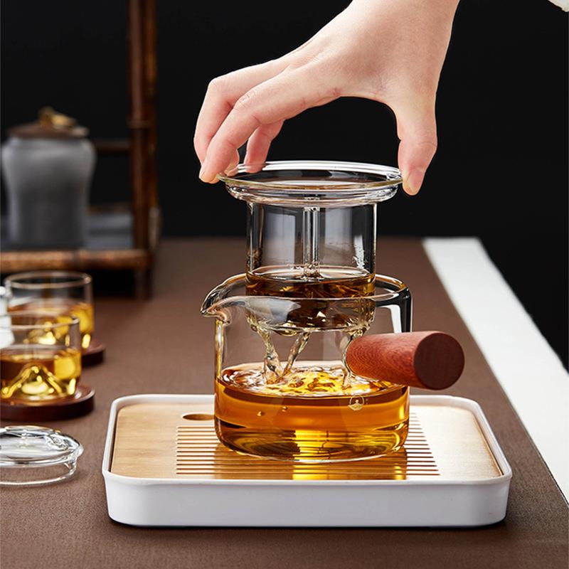电陶蒸煮两用茶壶侧炉把泡花茶器煮茶炉日式热TH00玻璃耐具茶家用