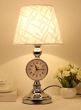 9005欧式复古卧钟馨室床头台灯意美式温带表可调光书房台灯创浪漫