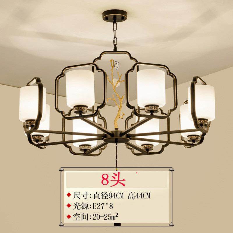 新中梅式灯复客厅简约卧室铁艺风花3050小鸟古别墅吊大气酒店灯具,家装灯饰光源,智能吊灯,淘宝优惠券,粉丝福利购,淘宝优惠卷